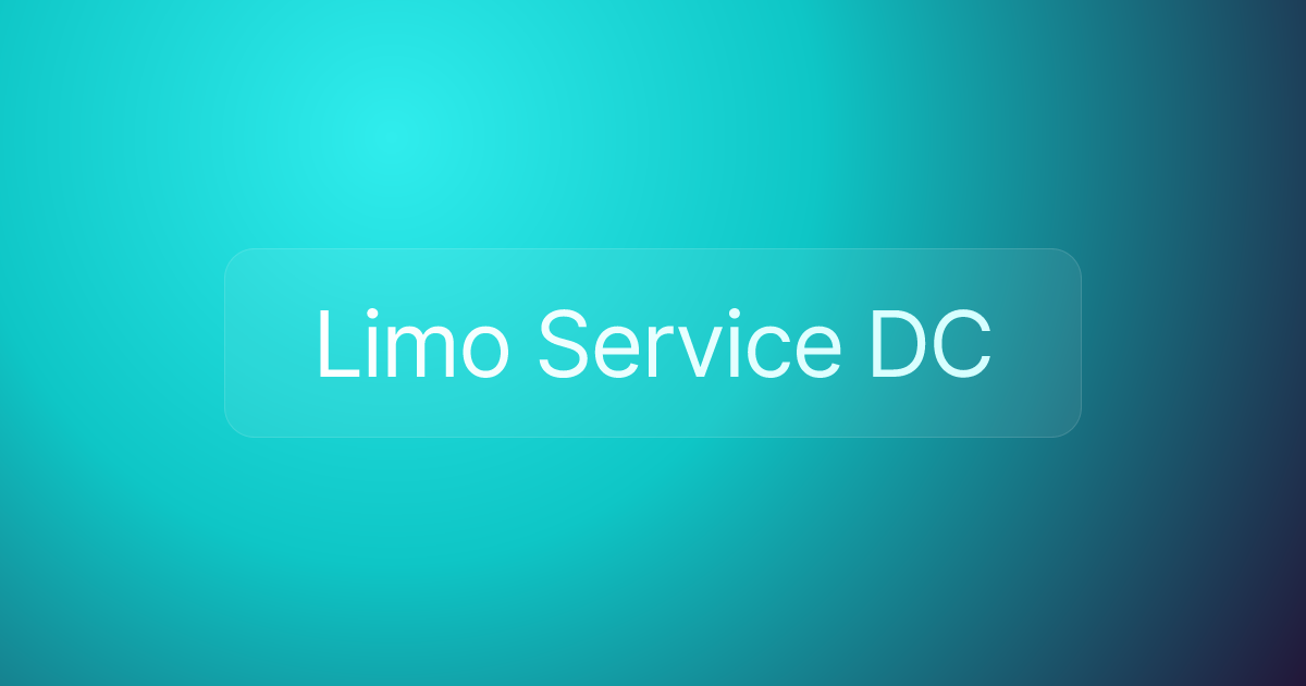 Limo Service DC