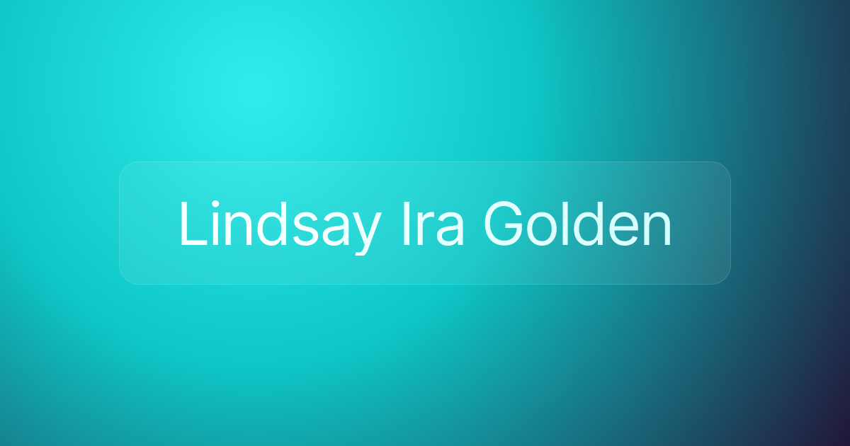Lindsay Ira Golden