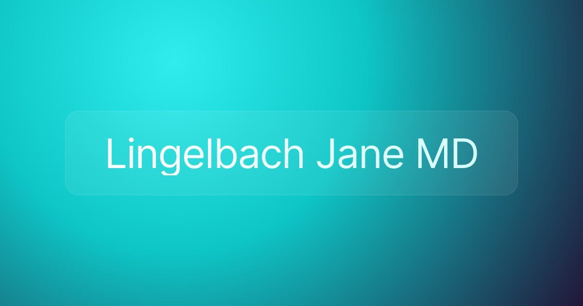 Lingelbach Jane MD
