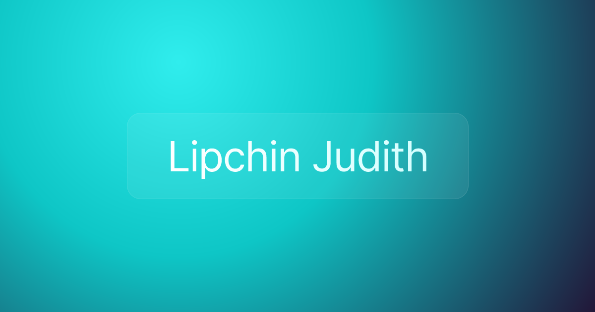 Lipchin Judith