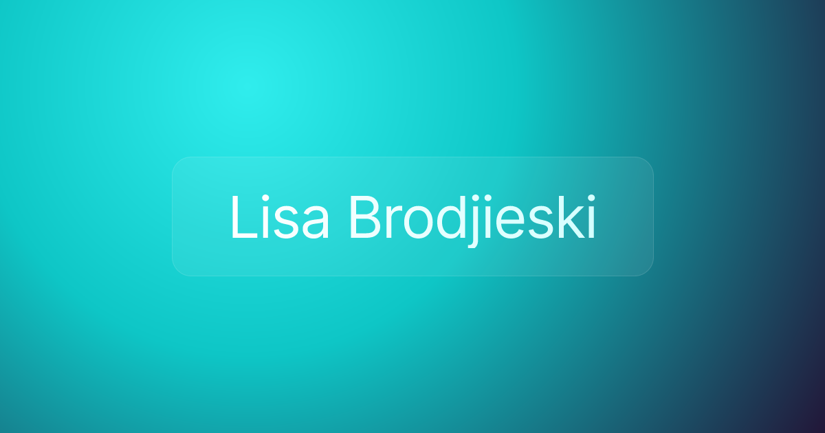Lisa Brodjieski