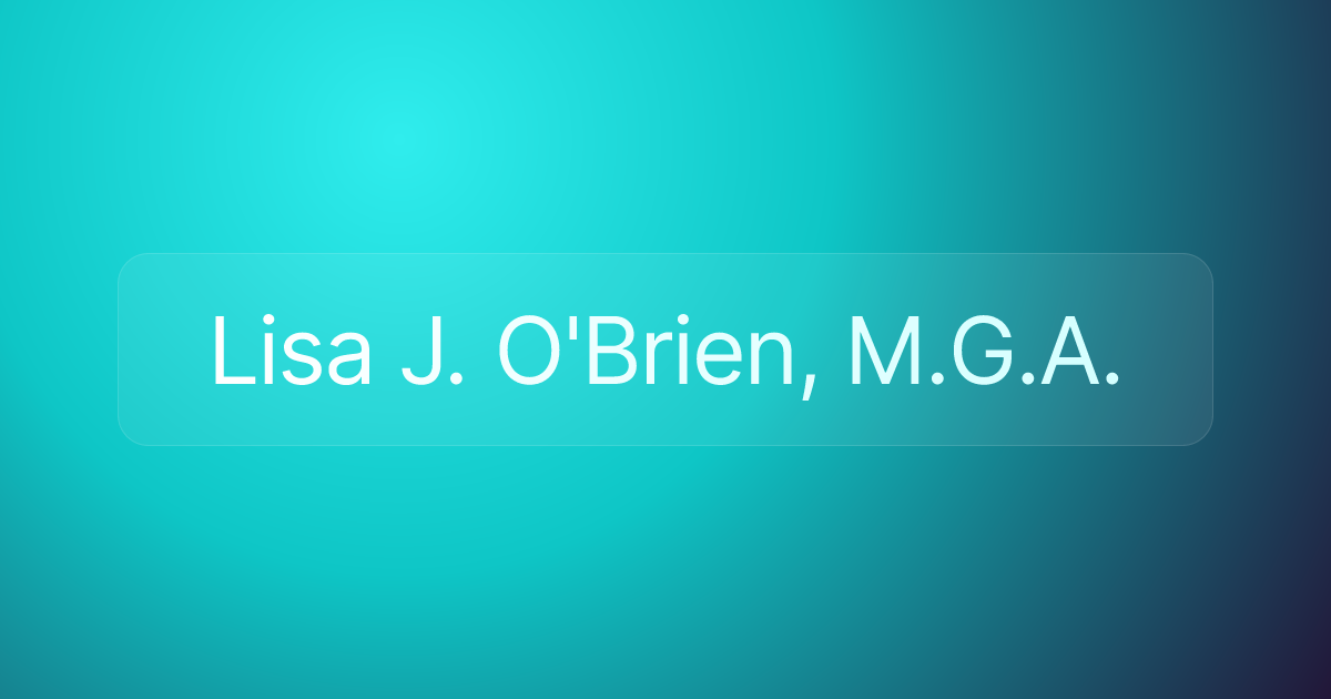 Lisa J. O'Brien, M.G.A.