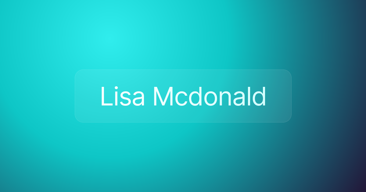 Lisa Mcdonald