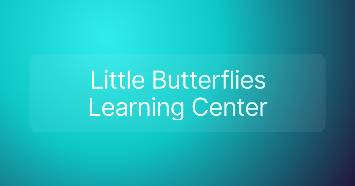 Little Butterflies Learning Center