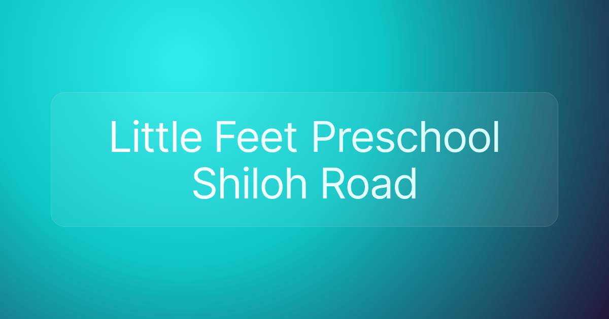 Little Feet Preschool Shiloh Road