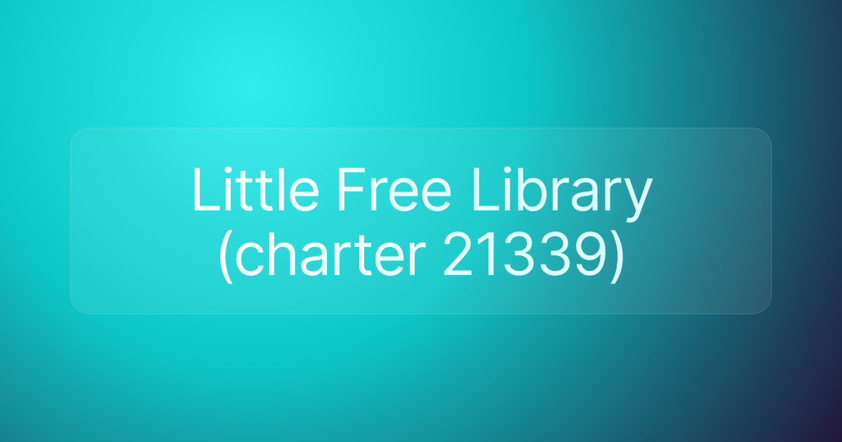 Little Free Library (charter 21339)
