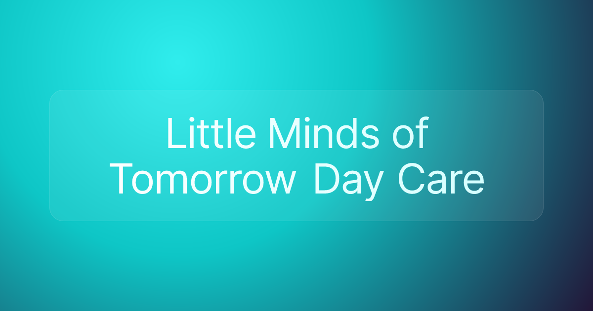 Little Minds of Tomorrow Day Care