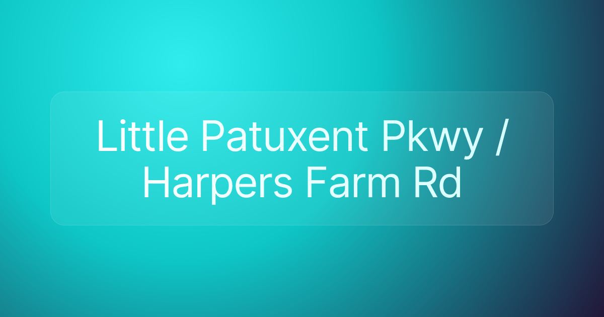 Little Patuxent Pkwy / Harpers Farm Rd