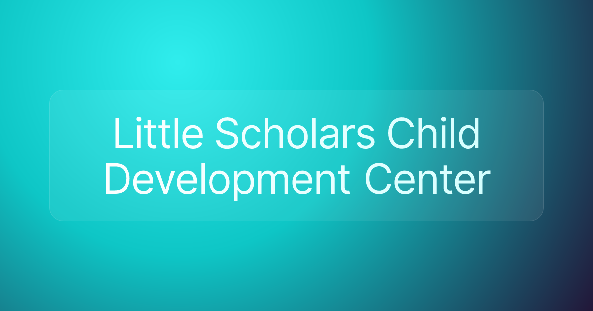 Little Scholars Child Development Center
