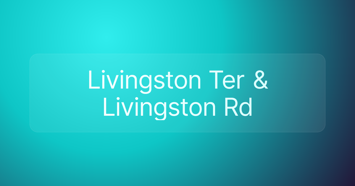 Livingston Ter & Livingston Rd