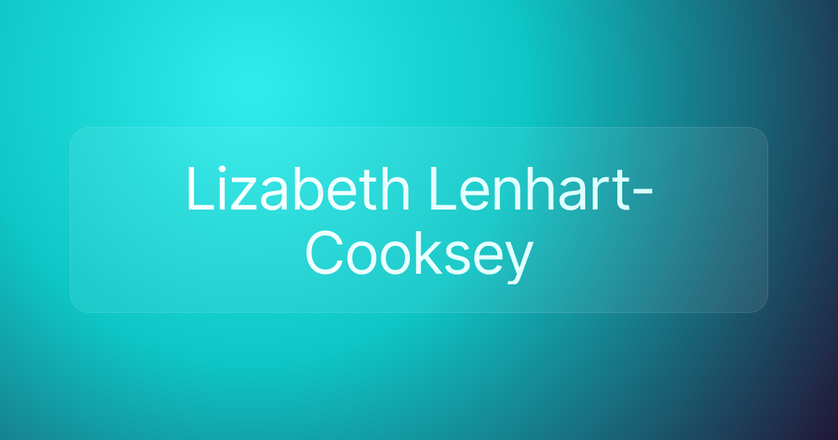 Lizabeth Lenhart-Cooksey