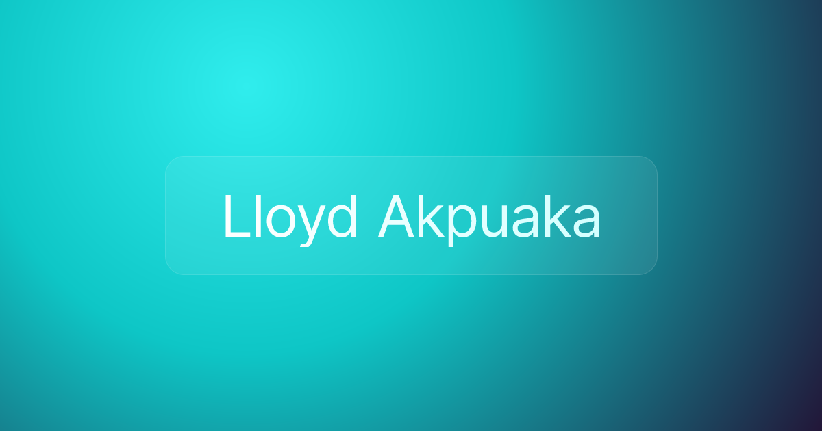 Lloyd Akpuaka