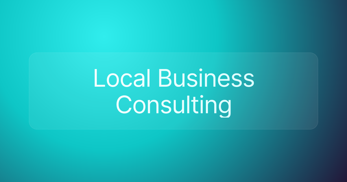 Local Business Consulting