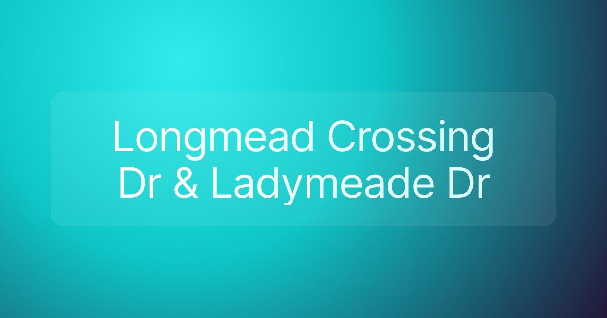 Longmead Crossing Dr & Ladymeade Dr