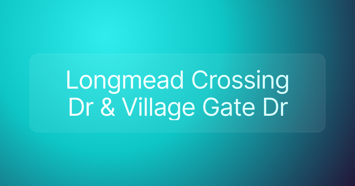 Longmead Crossing Dr & Village Gate Dr