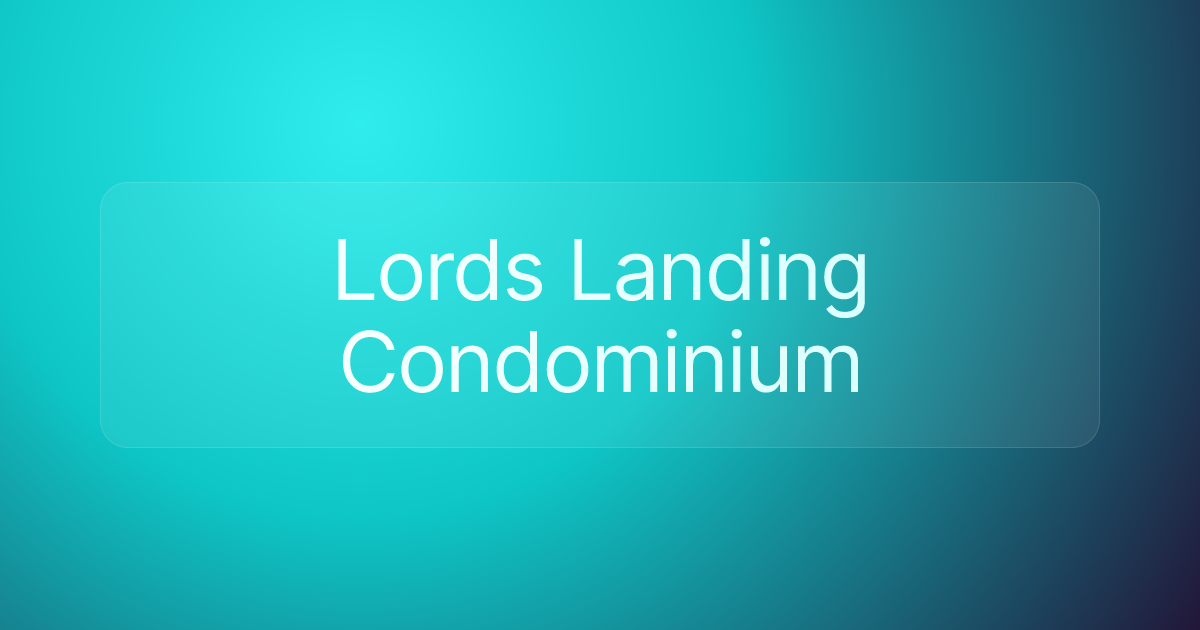 Lords Landing Condominium