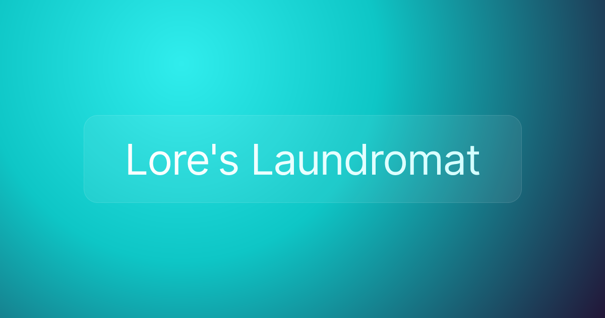Lore's Laundromat