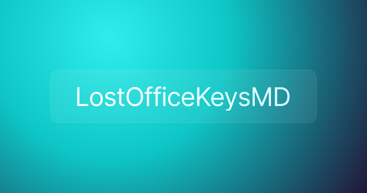 LostOfficeKeysMD