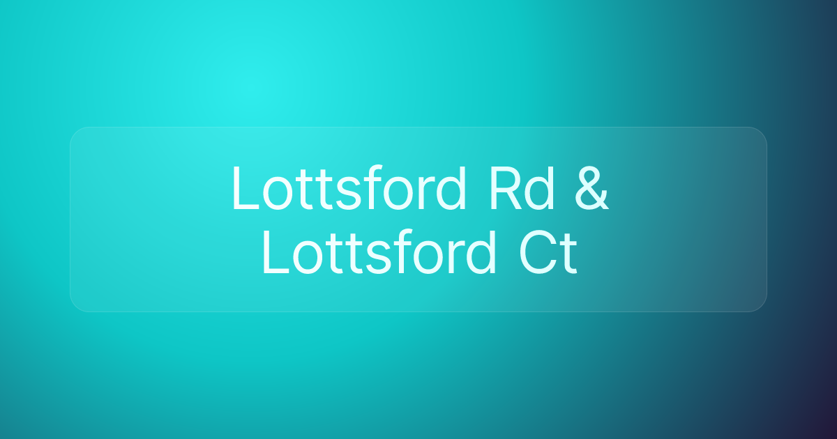 Lottsford Rd & Lottsford Ct