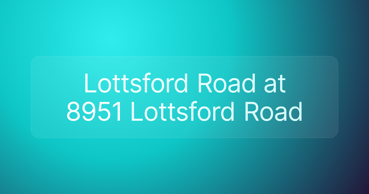 Lottsford Road at 8951 Lottsford Road