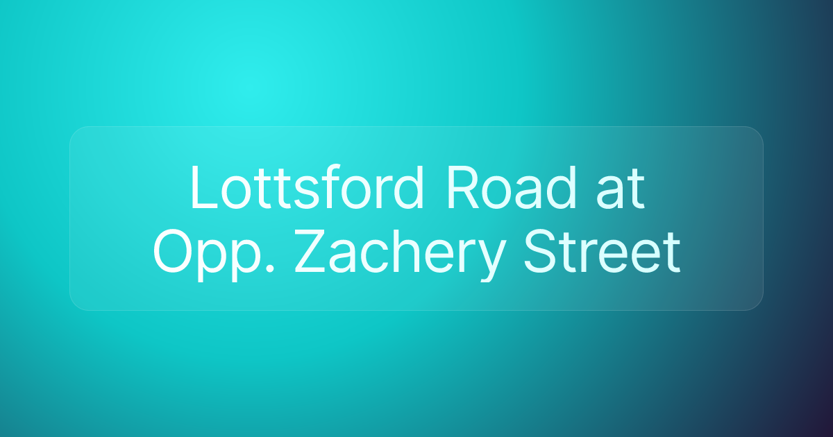 Lottsford Road at Opp. Zachery Street