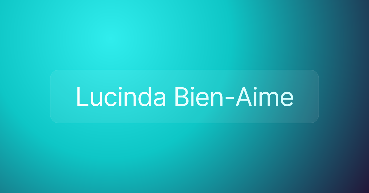 Lucinda Bien-Aime