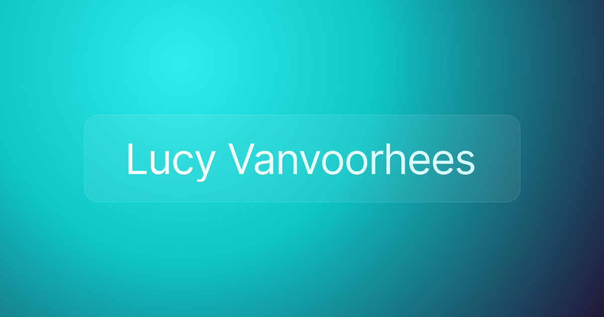 Lucy Vanvoorhees