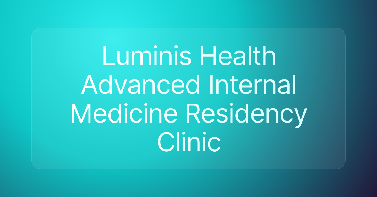 Luminis Health Advanced Internal Medicine Residency Clinic