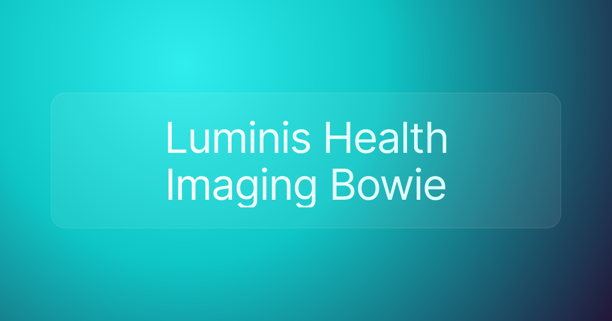 Luminis Health Imaging Bowie