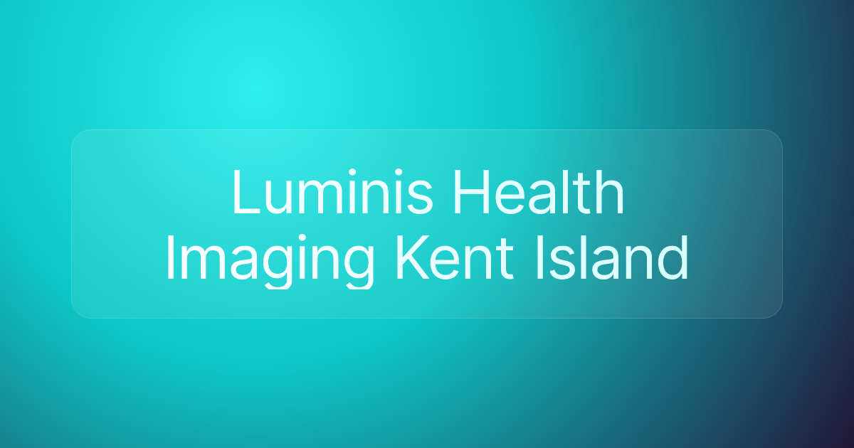 Luminis Health Imaging Kent Island