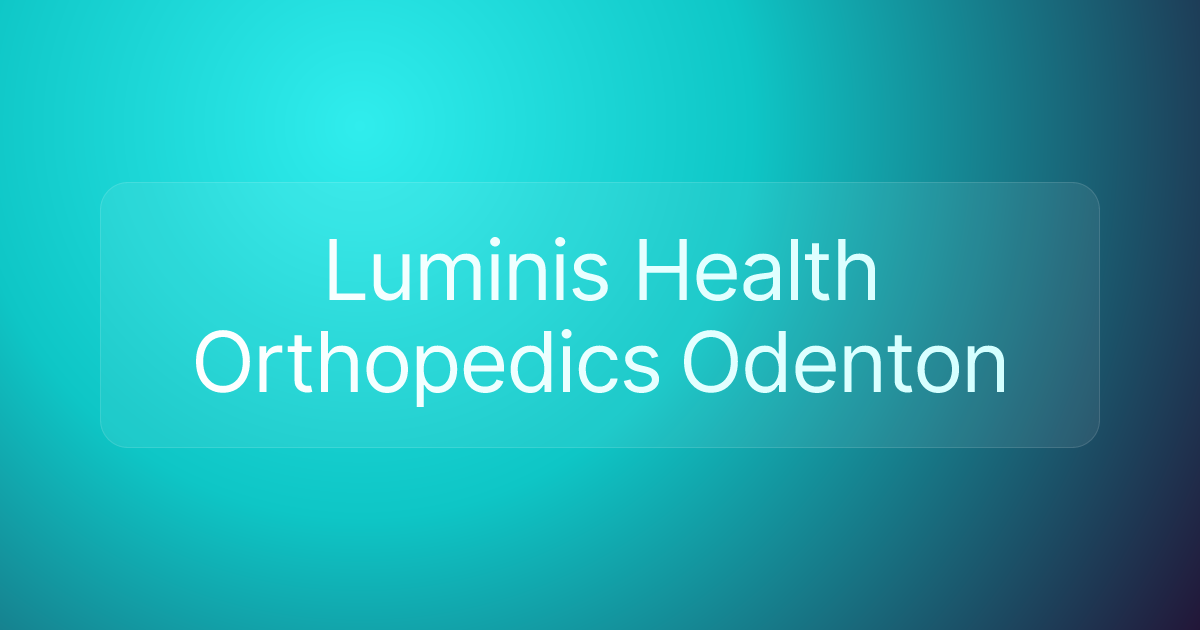 Luminis Health Orthopedics Odenton