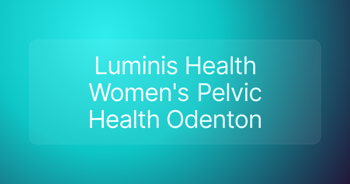 Luminis Health Women's Pelvic Health Odenton