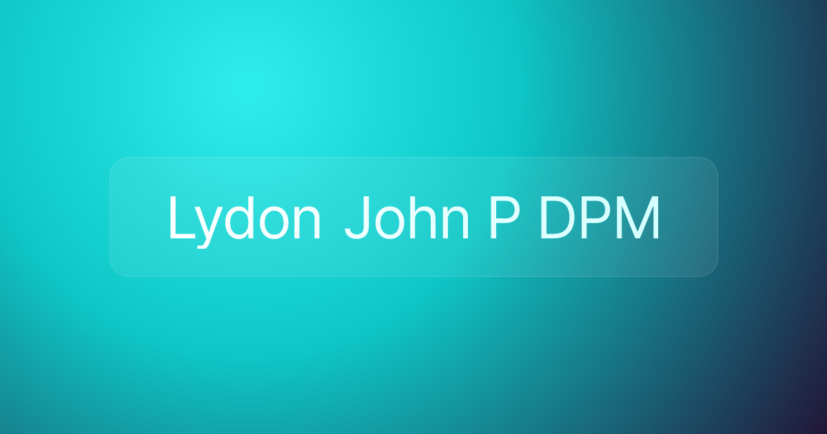 Lydon John P DPM
