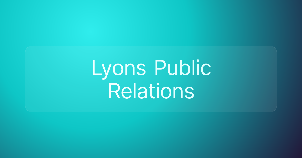 Lyons Public Relations