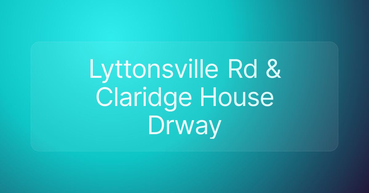 Lyttonsville Rd & Claridge House Drway