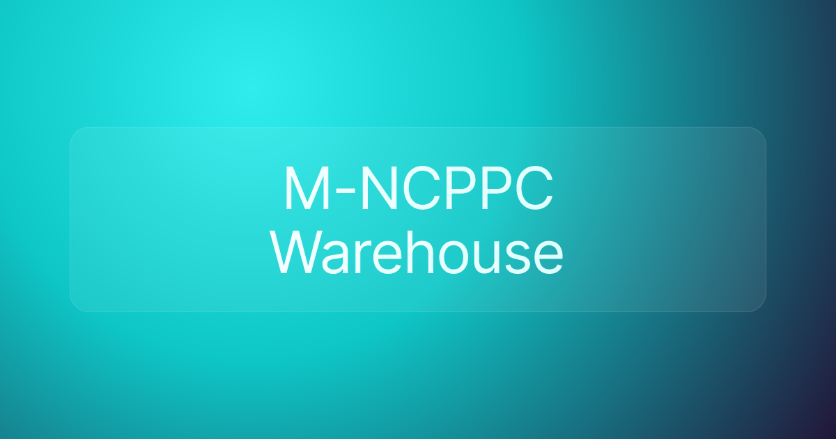 M-NCPPC Warehouse