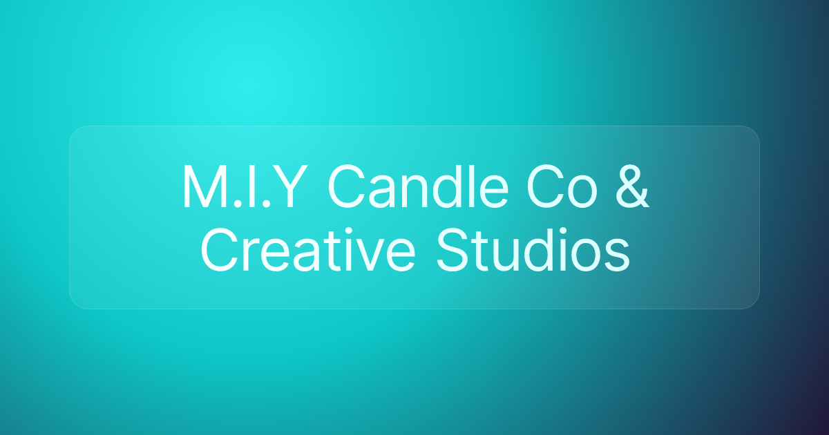 M.I.Y Candle Co & Creative Studios