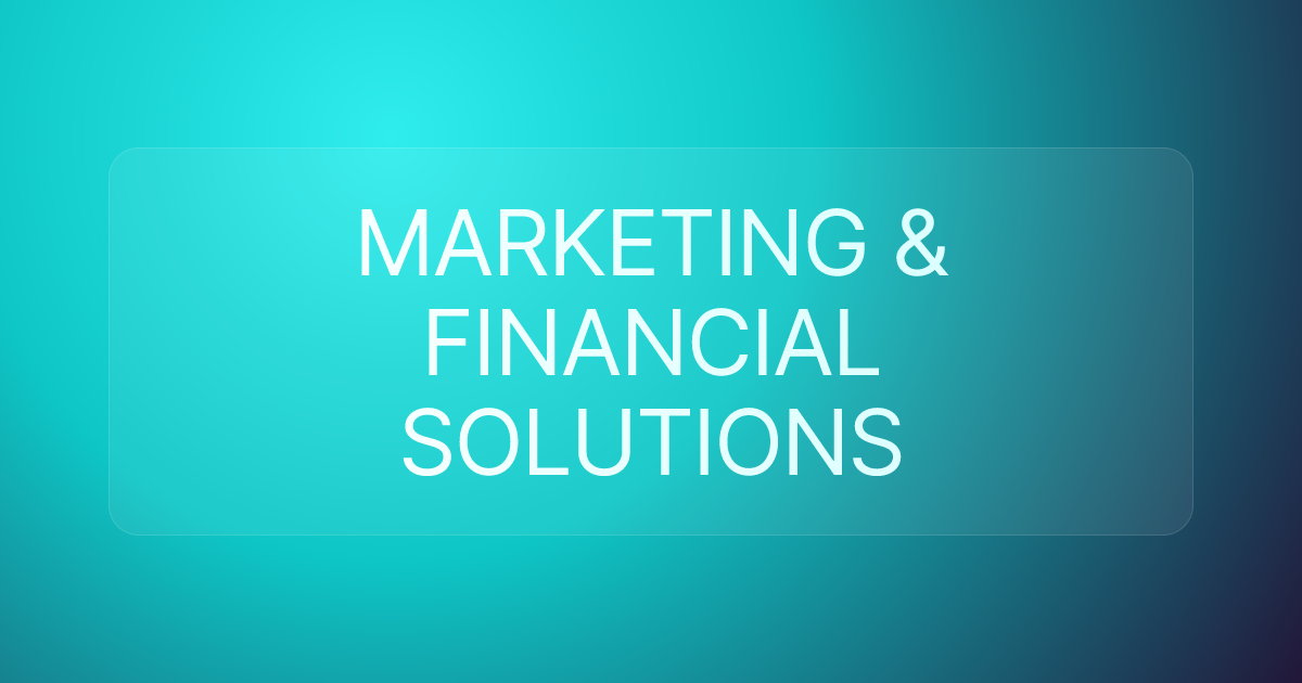 MARKETING & FINANCIAL SOLUTIONS