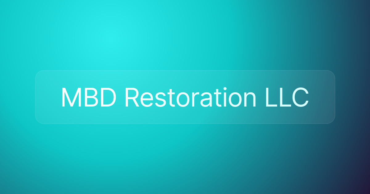 MBD Restoration LLC
