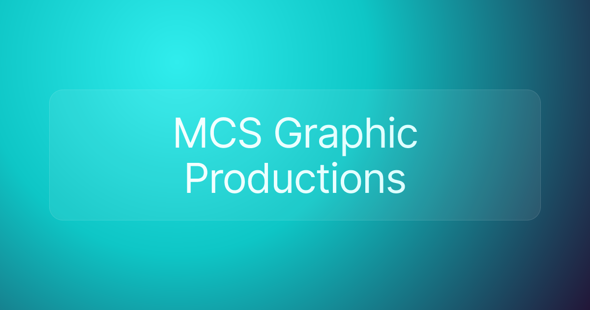 MCS Graphic Productions