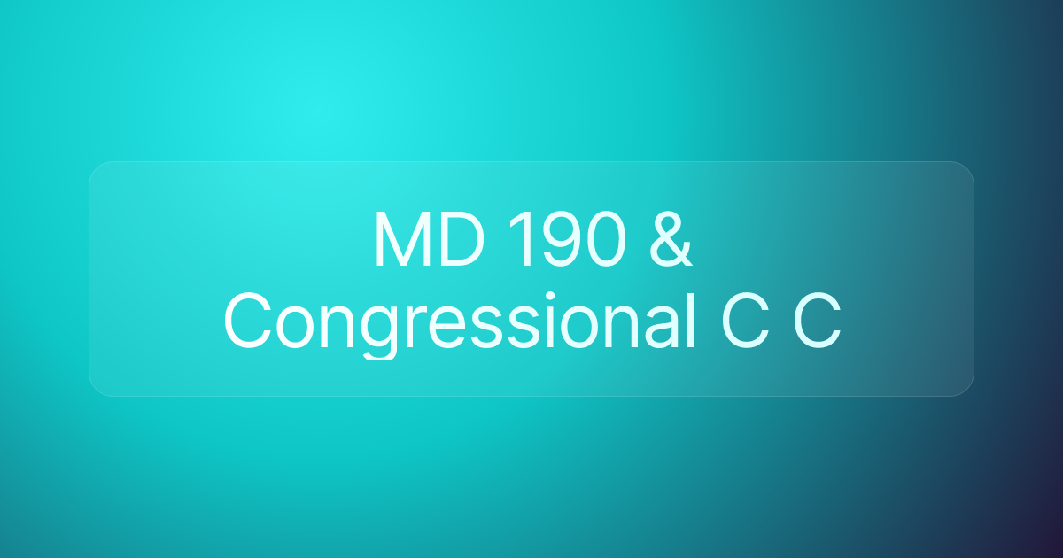 MD 190 & Congressional C C