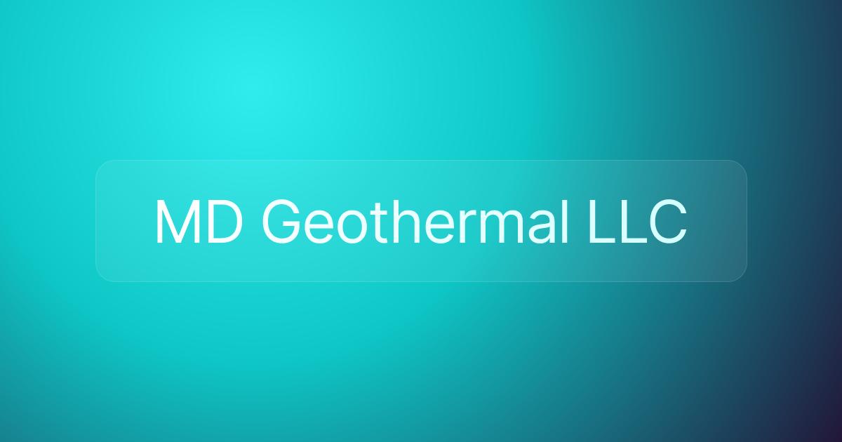 MD Geothermal LLC