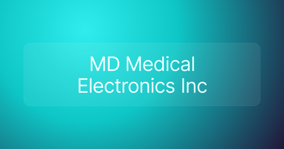 MD Medical Electronics Inc