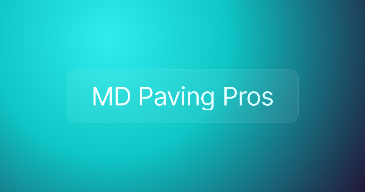 MD Paving Pros