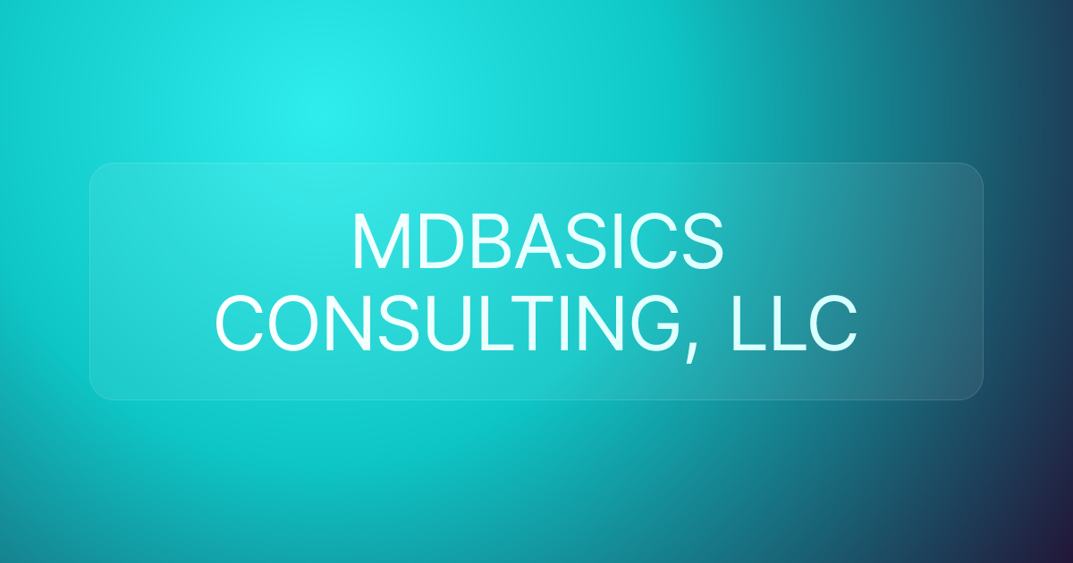 MDBASICS CONSULTING, LLC