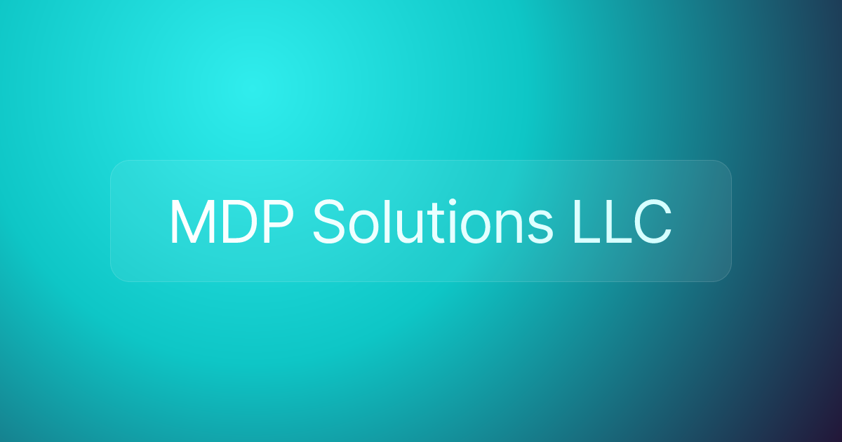 MDP Solutions LLC