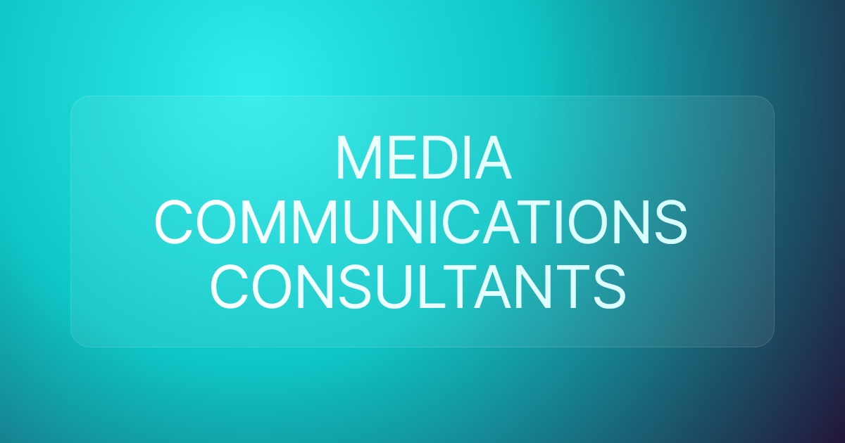 MEDIA COMMUNICATIONS CONSULTANTS