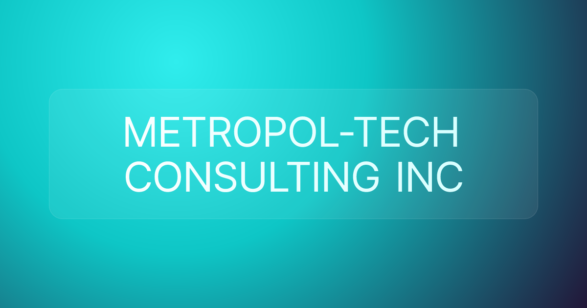 METROPOL-TECH CONSULTING INC