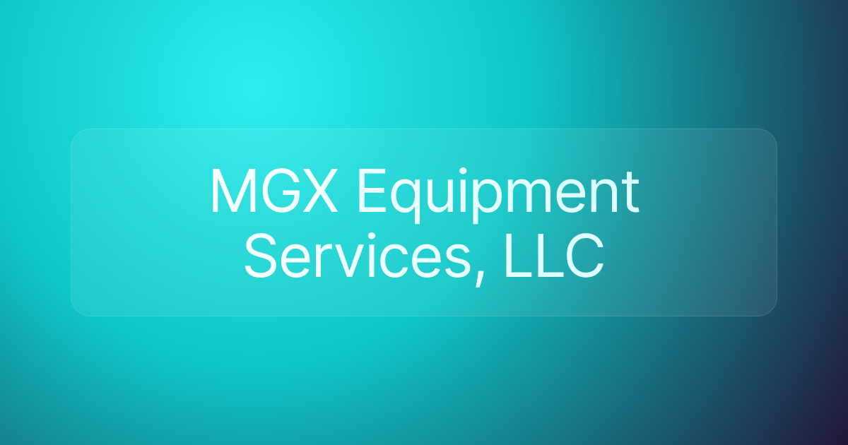 MGX Equipment Services, LLC