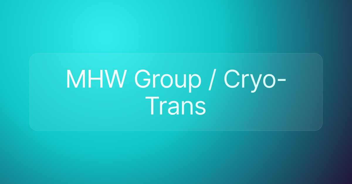 MHW Group / Cryo-Trans